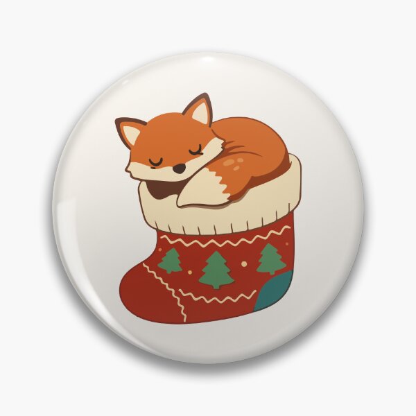 Item preview, Sleeping Fox in Christmas Stocking Cartoon  designed and sold by stylishdzign.