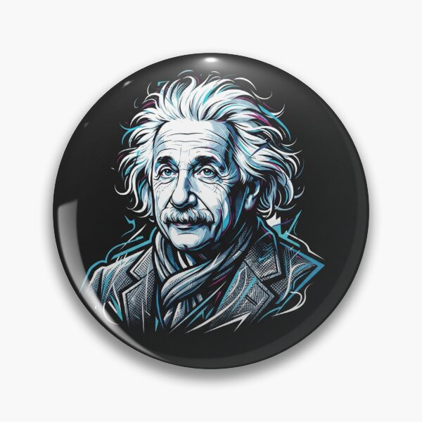 Item preview, Albert Einstein Genius Thinker Portrait Blue Science Physics Illustration designed and sold by Owcomm.