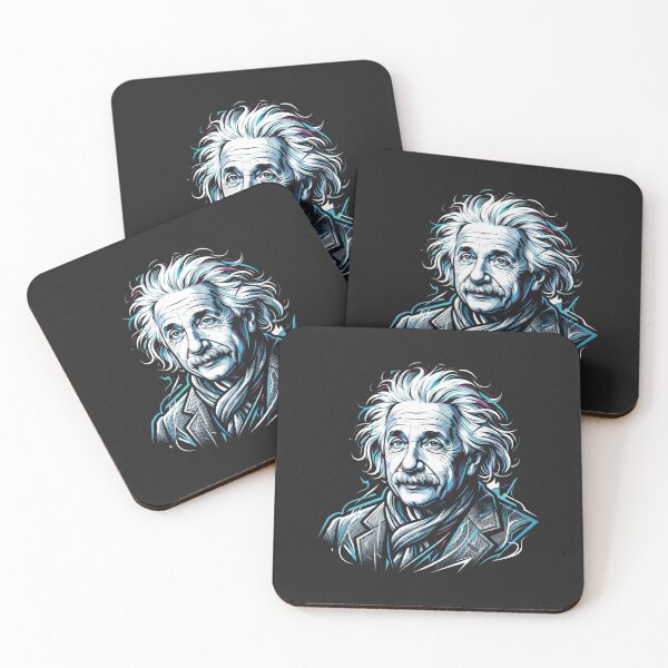 Item preview, Albert Einstein Genius Thinker Portrait Blue Science Physics Illustration designed and sold by Owcomm.