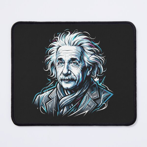 Item preview, Albert Einstein Genius Thinker Portrait Blue Science Physics Illustration designed and sold by Owcomm.