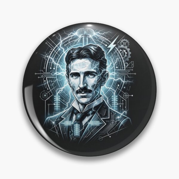 Item preview, Nikola Tesla Electric Genius Portrait designed and sold by Owcomm.