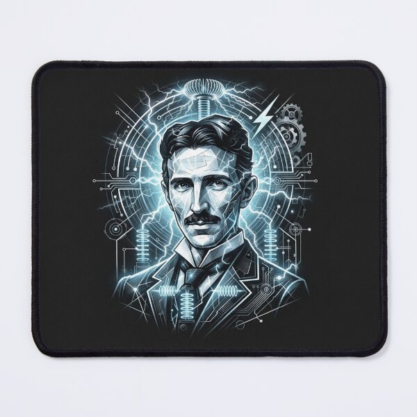 Item preview, Nikola Tesla Electric Genius Portrait designed and sold by Owcomm.