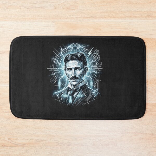 Item preview, Nikola Tesla Electric Genius Portrait designed and sold by Owcomm.
