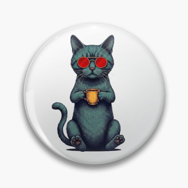 Item preview, Cat Coffee Time - Cool Retro Cat Lover designed and sold by ferniesee.