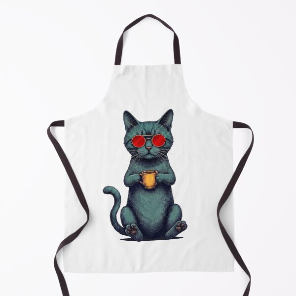 Item preview, Cat Coffee Time - Cool Retro Cat Lover designed and sold by ferniesee.