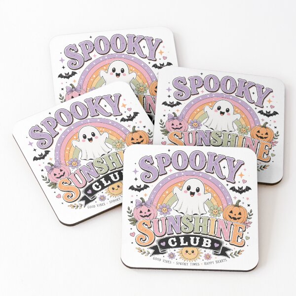 Item preview, Spooky Sunshine Club Cute Ghost Rainbow Halloween designed and sold by JessArty ⭐⭐⭐⭐⭐.