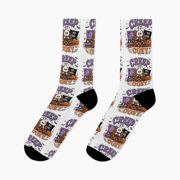 Item preview, Creep It Cozy Ghost Reading Books Cozy Halloween Design designed and sold by JessArty ⭐⭐⭐⭐⭐.