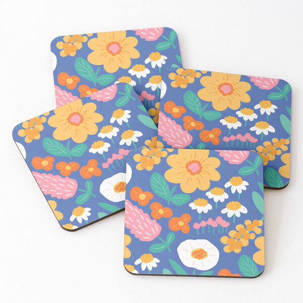 Item preview, Vibrant Cobalt Blue Wildflower Meadow Seamless Pattern designed and sold by LuxocaDesigns24.