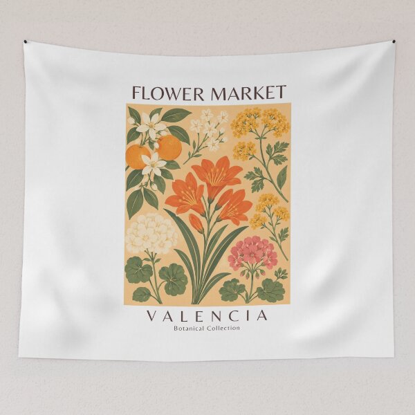 Item preview, Valencia - Flower Market designed and sold by StudioRedKoala.