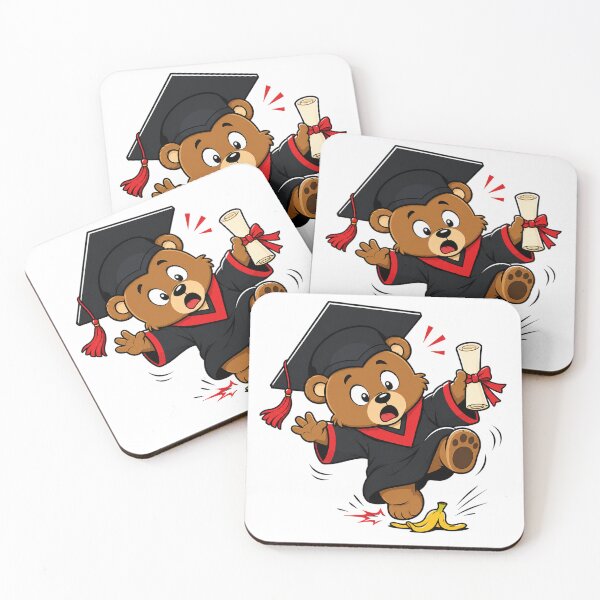 Item preview, Funny Graduation Bear – Cute Graduate Slipping on Banana Peel designed and sold by Nubian Style.