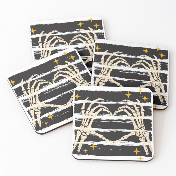 Artikelvorschau, Cute Halloween Skeletos Hands with Heart entworfen und verkauft von MalwasBasket.