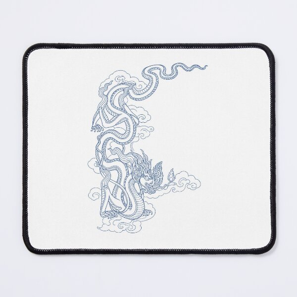 Item preview, Azure Vietnamese Dragon - Traditional Blue designed and sold by Rising Drake.