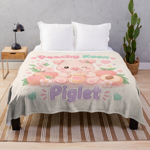 Item preview, Peachy Keen Piglet designed and sold by QuixoticDigital.