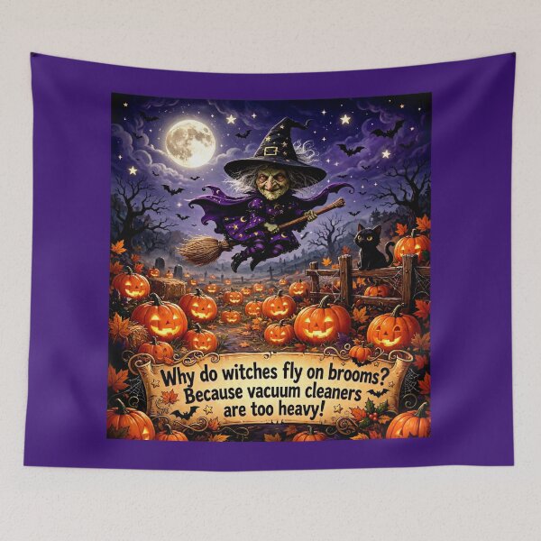 Item preview, Halloween Witch on Broom designed and sold by Iron El Studios.