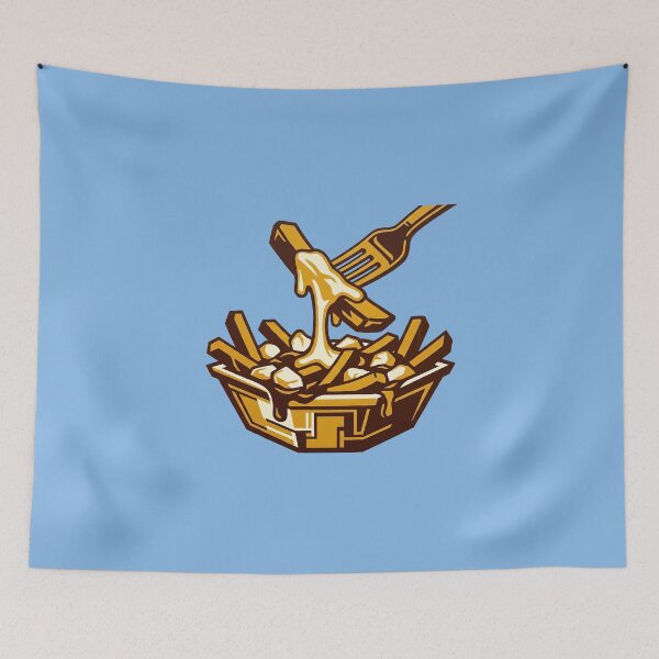 Item preview, Cheesy Poutine Fork Melted Cheese Canadian Food Graphic Illustration designed and sold by KiwiRider.