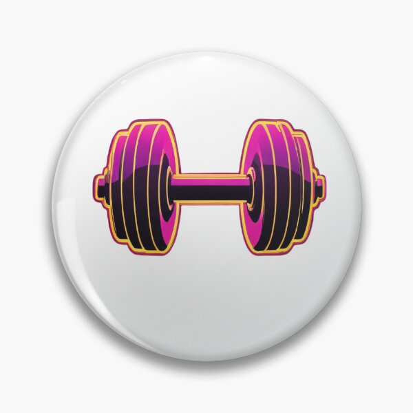 Item preview, Motivational Dumbbell Icon Neon Glow Dark Style – Gym lover gift designed and sold by michallechowicz.