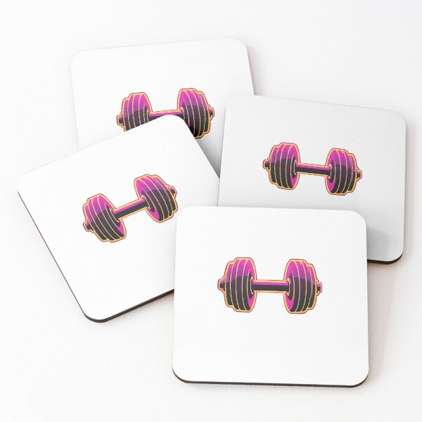 Item preview, Motivational Dumbbell Icon Neon Glow Dark Style – Gym lover gift designed and sold by michallechowicz.