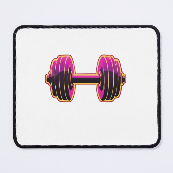 Item preview, Motivational Dumbbell Icon Neon Glow Dark Style – Gym lover gift designed and sold by michallechowicz.