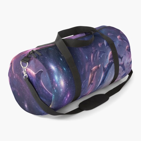 Item preview, Cosmic Dolphins in Galaxy Vortex Art Print designed and sold by AfresStudio.