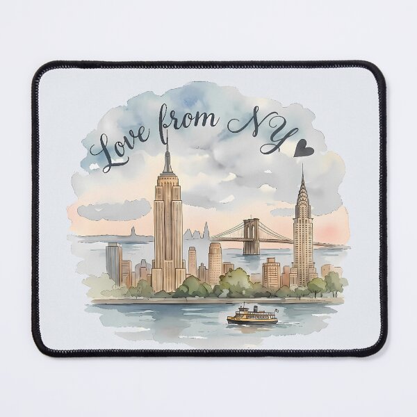 Item preview, Love from New York - Watercolor City Skyline designed and sold by SuperMama1973.