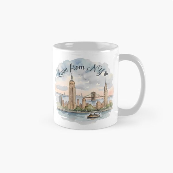 Item preview, Love from New York - Watercolor City Skyline designed and sold by SuperMama1973.