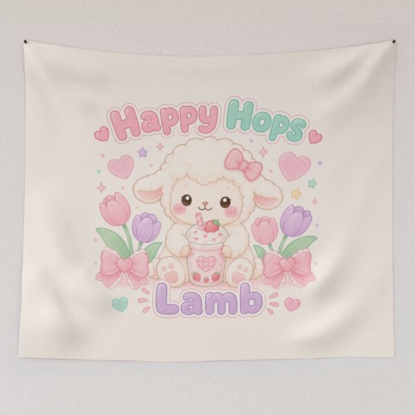 Item preview, Happy Hops Lamb designed and sold by QuixoticDigital.