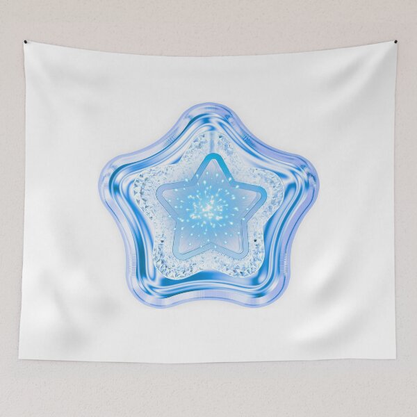 Artikelvorschau, 3D-Chrom-Blau-Kosmischer-Stern-Y2K-Ästhetik entworfen und verkauft von MinimalAurashop.