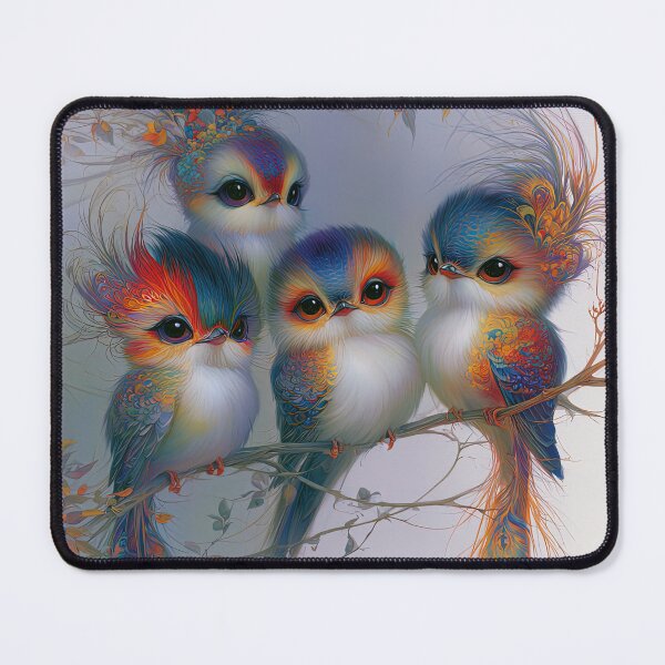Item preview, Quartet of Pastel Songbirds designed and sold by bloorose.