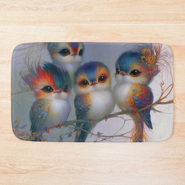 Item preview, Quartet of Pastel Songbirds designed and sold by bloorose.