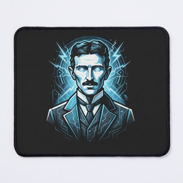 Item preview, Nikola Tesla Electric Genius Portrait designed and sold by Owcomm.