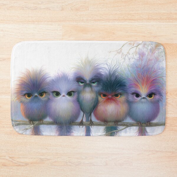 Item preview, Lineup of the Fluffy Fledglings designed and sold by bloorose.