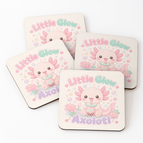Item preview, Little Glow Axolotl designed and sold by QuixoticDigital.