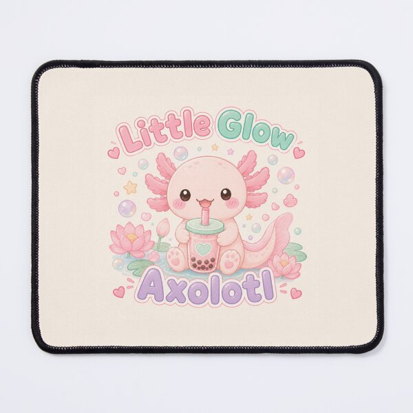 Item preview, Little Glow Axolotl designed and sold by QuixoticDigital.