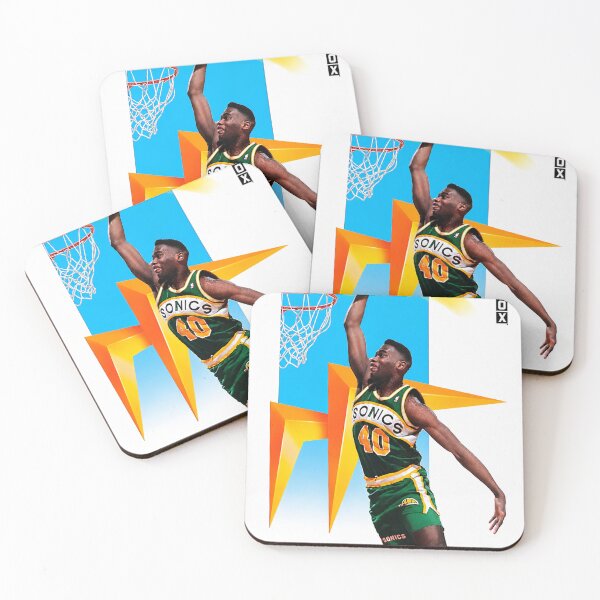 Artikelvorschau, Shawn Kemp Seattle Supersonics Basketball-Sammelkarten-T-Shirt entworfen und verkauft von igotstupidjuice.