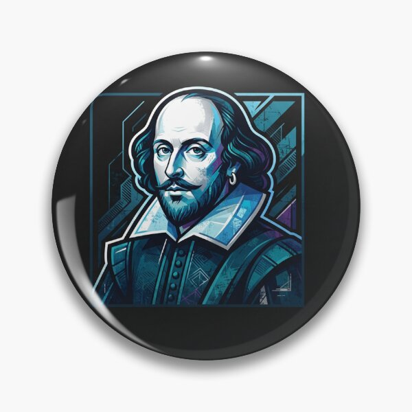 Item preview, William Shakespeare Blue Portrait Graphic Illustration designed and sold by Owcomm.