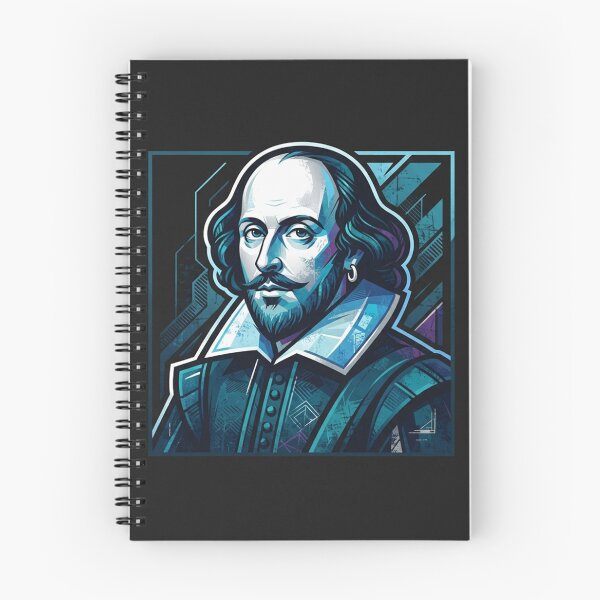 Item preview, William Shakespeare Blue Portrait Graphic Illustration designed and sold by Owcomm.