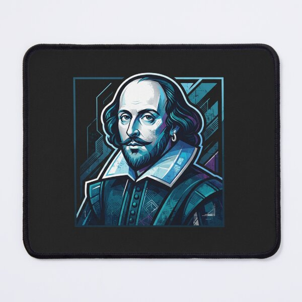 Item preview, William Shakespeare Blue Portrait Graphic Illustration designed and sold by Owcomm.