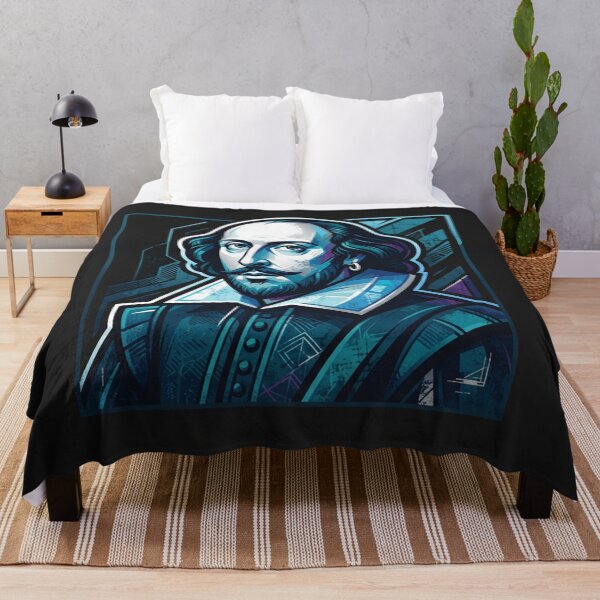 Item preview, William Shakespeare Blue Portrait Graphic Illustration designed and sold by Owcomm.