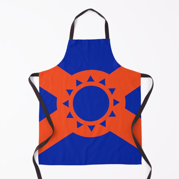 Aperçu de l'œuvre Drapeau simplifié de la Floride en orange et bleu créée et vendue par Karate Octopus.