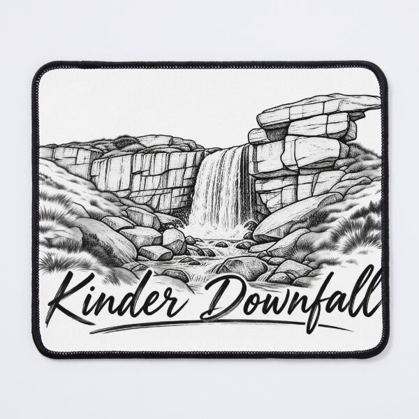 Item preview, Kinder Downfall Peak District – Line Art Illustration designed and sold by Tee Visions.
