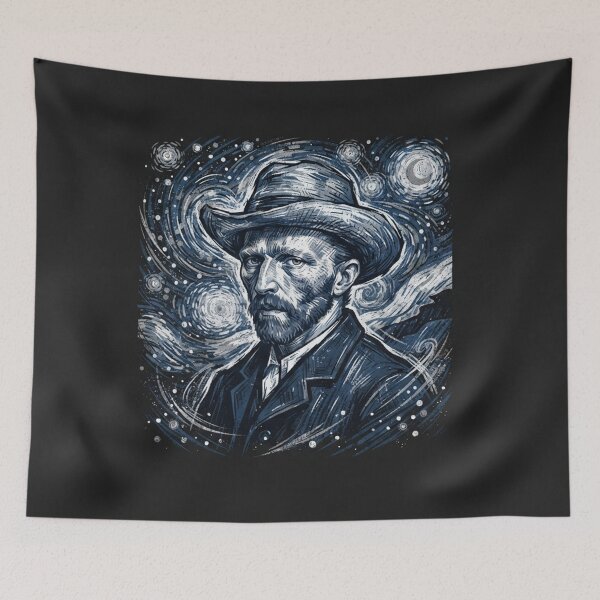 Item preview, Vincent van Gogh Starry Night Portrait designed and sold by Owcomm.