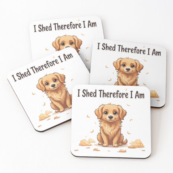 Item preview, I Shed Therefore I Am - Funny Golden Retriever Shedding Shirt designed and sold by Golden Poppy Paw.