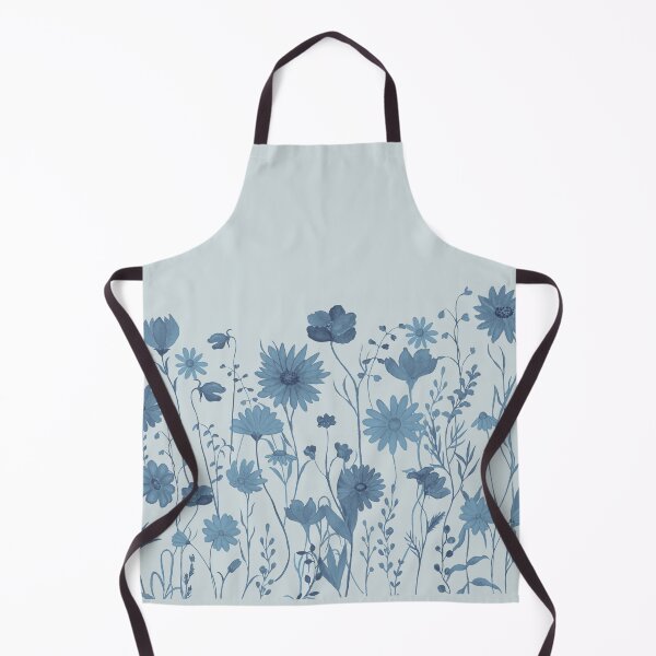 Item preview, Boho wildflowers (vintage denim duotone) designed and sold by 247DesignStudio.