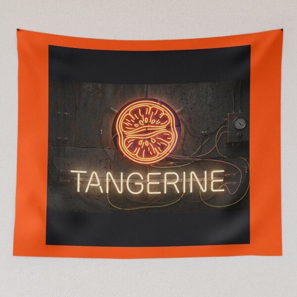 Item preview, Tangerine Brand Neon Fruit Typography Modern Streetwear Graphic designed and sold by Sulco Design.