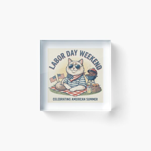 Item preview, Ragdoll Cat Labor Day Weekend BBQ - Celebrating American Summer designed and sold by Ghostlycats2026.