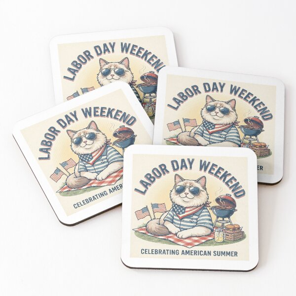Item preview, Ragdoll Cat Labor Day Weekend BBQ - Celebrating American Summer designed and sold by Ghostlycats2026.