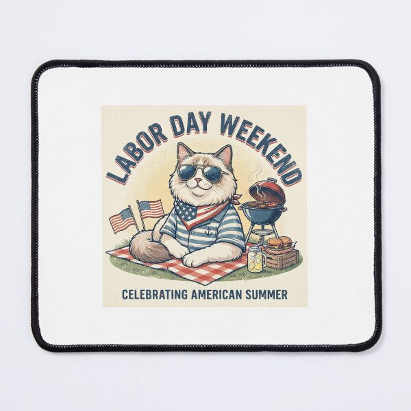 Item preview, Ragdoll Cat Labor Day Weekend BBQ - Celebrating American Summer designed and sold by Ghostlycats2026.