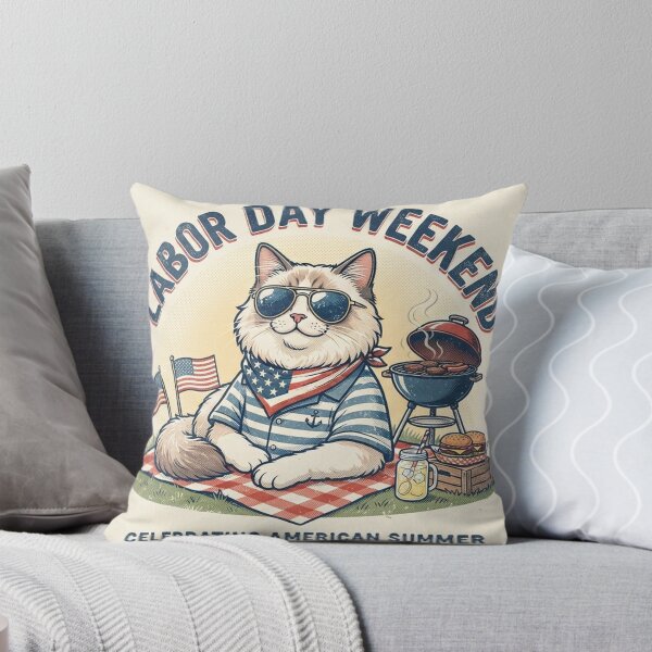 Item preview, Ragdoll Cat Labor Day Weekend BBQ - Celebrating American Summer designed and sold by Ghostlycats2026.
