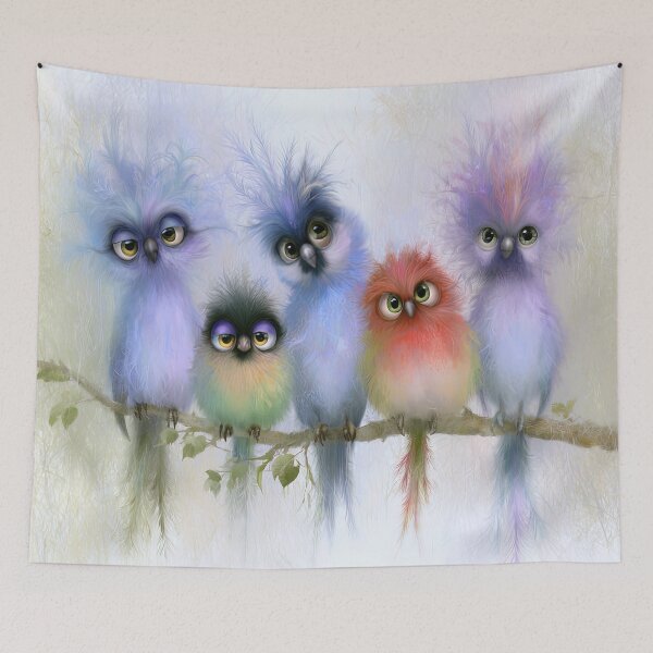 Item preview, Whimsical Perch of the Fuzzball Quintet designed and sold by bloorose.