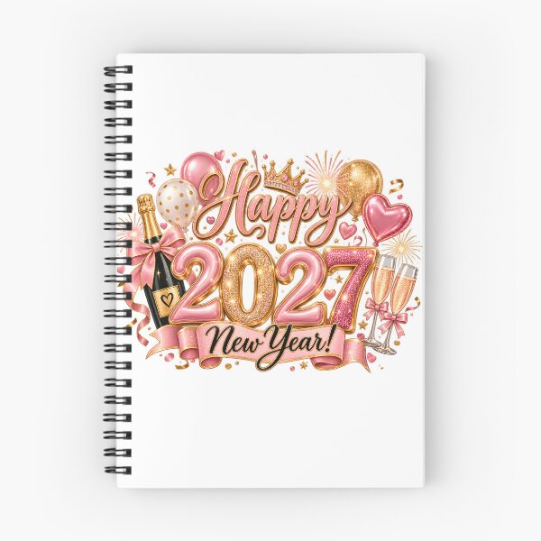 Item preview, Pink & Gold Happy New Year 2027 designed and sold by TinyWeird.